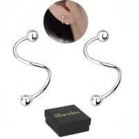 Kolczyki Srebrne PRÓBA 925 SREBRO Sztyfty KÓŁKA WKRĘTKI Damskie