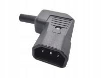 Wtyk zasilający AC męskie hobbyelektronika Wtyk AC IEC C13 męski kątowy