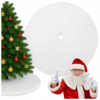 DYWANIK POD CHOINKĘ MATA FUTERKO BIAŁY DYWAN DUŻY NA PREZENTY OKRĄGŁY 90 CM