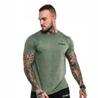 Спортивная футболка мужская фитнес футболка высокого качества зеленый-GymBeam L