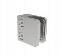 UCHWYT SZKŁA KWADRATOWY MODEL 21 DLA PROFILU, ZAMAK, SUROWY + KOMPLET GUMEK