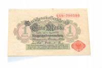 Stary banknot 1 Marka mark Niemcy 1914 antyk