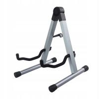 Składany stojak na gitarę Uniwersalny uchwyt podtrzymujący gitarę do aluminium szary