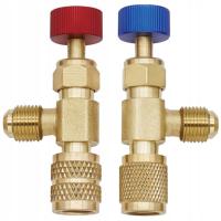 Zestaw Zawór Serwis Napełniania Klimatyzacji R134 R32 R410 R404 R12 R22 1/4