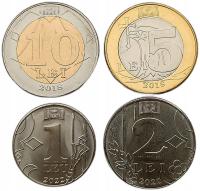 MOŁDAWIA ZESTAW 4 MONET 1 - 10 LEI 2018 - 2022 2x BIMETAL MENNICZE
