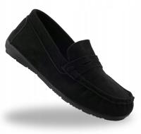 MOKASYNY CHŁOPIĘCE BUTY SKÓRZANE ZAMSZOWE PÓŁBUTY DZIECIĘCE ELEGANCKIE