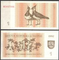 Litwa - P- 39 - 1 Talon - 1991 - seria RC