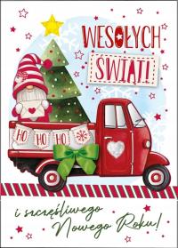 Kartka świąteczna z życzeniami, zabawna lux DK949