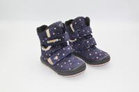 Buty dziecięce zimowe ocieplane JAMET 1110 GRANAT GWIAZDA skóra TE-POR
