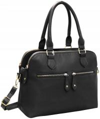 Женская сумка, сумка-мессенджер, 3 отделения, черная, A4, женские сумки FB140