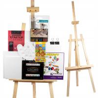 Набор для рисования художественный мольберт подобласть акриловые краски блок палитра