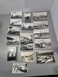 Zestaw zdjęć kolejowych motoryzacyjnych z okresu PRL-U