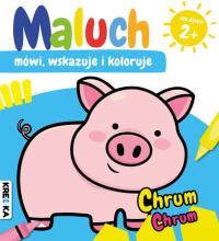 Maluch mówi, wskazuje i koloruje. Chrum chrum
