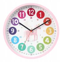 Kolorowy zegar ścienny Zegar do nauki 10 Nie