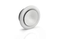 2X ANEMOSTAT NAWIEWNY FI160mm Z RAMKĄ MONTAŻOWĄ METALOWY BIAŁY DARCO