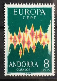 Andora Hiszpania CEPT 1972 czysty