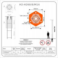 Fundament zanurzany H2-H260/8/M14