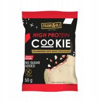 Hight Protein Cookie Strawberries With White Chocolate 50g FRANK&OLI