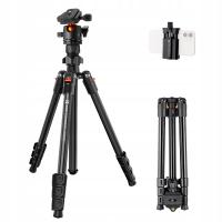 K&F Concept TRIPOD STATYW FOTOGRAFICZNY 160 CM UCHWYT NA TELEFON