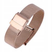 Браслет сетка 22 мм плетение 6 розовое золото