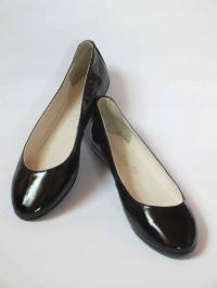 Baleriny czarne damskie skórzane balerinki skóra naturalna lakierki