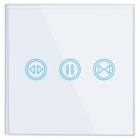 СТЕКЛЯННЫЙ СЕНСОРНЫЙ ВЫКЛЮЧАТЕЛЬ ДЛЯ ЖАЛЮЗИ, БЕЛЫЙ ПЕРЕКЛЮЧАТЕЛЬ ДЛЯ ЖАЛЮЗИ, WI-FI, TUYA LED