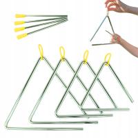 TRÓJKĄT MUZYCZNY ZESTAW 4 TRÓJKĄTY MUZYCZNE DLA DZIECKA DO SZKOŁY I ZESPOŁU