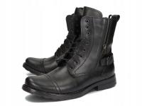 Мотоботы Мужские Военные Ботильоны Кожа 71 Черный