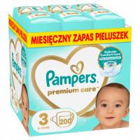 Pampers Premium Care 3 200 szt. 6-10 kg Pieluszki Miesięczny zapas