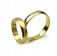 ZŁOTE OBRĄCZKI ŚLUBNE - PARA ZŁOTO 585 4MM PÓŁOKRĄGŁE - JUBILER GOLDRUN
