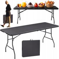 Черный садовый стол кейтеринг банкет складной садовый чемодан 180 см