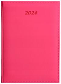 Книжный календарь A4 еженедельный 2024 tydz / 2S неоновый розовый