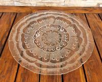 Витрина тарелка салатница PRL FLORA стекло ЗУБКОВИЦЕ