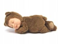 Anne Geddes śpiący dzidziuś ciemny miś laleczka baby bear