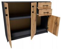 Комод шкаф 3D2S графит-WOTAN 110см ящики антрацит Роб