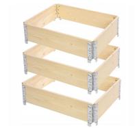 NADSTAWKA PALETOWA DREWNIANA POJEMNIK PALETA GRZĄDKA SKRZYNIA 120x80cm 3x