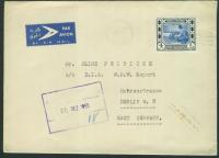 a1539 SUDAN Khartoum 1955 r via Berlin - Air Mail Lotniczy