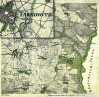 Stara Mapa 33 Pierwsza mapa topograficzna Górnego Śląska Tarnowskie G. 1827