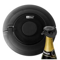 Korek do Szampana Prosecco GUSTO BLACK AdHoc Płaski Czarny
