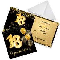 Zaproszenia na 18 Urodziny Magiczna Osiemnastka Party Koperta Biała