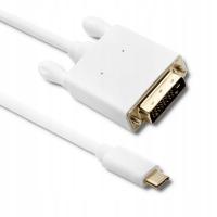 Kabel DVI - USB-C Qoltec 50417 biały 2m