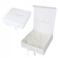 Pudełko czy zostaniesz moją świadkową białe ślub OKULARY GRATIS