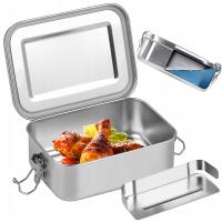 Lunchbox Ze Stali Nierdzewnej 304 1200 Ml Pudełko Śniadaniowe Z Przegrodą