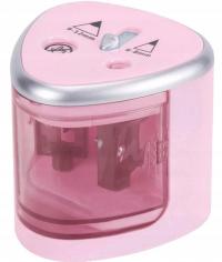 STRIGO точилка для карандашей электрическая двойная розовая 2 Цветные карандаши толщиной 6-7 / 8-12 мм