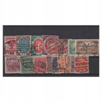 Pakiet Niemcy 15 znaczków kasowane na czarnej karcie transportowej [259]