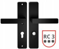 Klamka Antywłamaniowa RC3 Atlas Certus CZARNY MAT Metal-Bud rozstaw 72mm