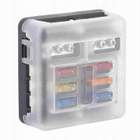 6-kierunkowy uchwyt listwy bezpiecznikowej z kontrolką LED do 5C