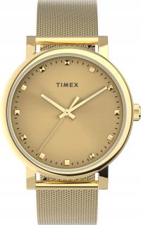 TIMEX ORIGINALS элегантные золотые женские часы на сетчатом браслете злотый