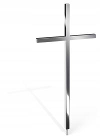 Krzyż Nierdzewny nagrobny nagrobek pomnik - Średni