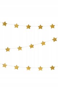 GIRLANDA GWIAZDKI ZŁOTA 3,6m Dekoracje Świąteczne Przyjęcia Karnawał